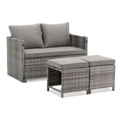 Homestar Vrtni komplet pohištva 2v1 Relax Jamaika 110x60 cm siva