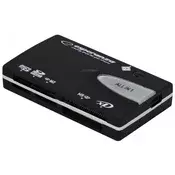 Esperanza sve-u-jednom USB 2.0 čitač kartica, crni