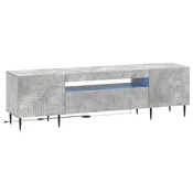 vidaXL LED TV omarica Betonsko siva Inženirski les