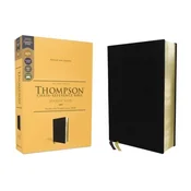 KJV, Thompson Chain-Reference Bible, Handy Size, European Bonded Leather, Black, Red Letter, Comfort Print