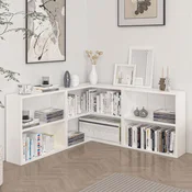 Hanah Home polica za knjige Adel Corner Set 1, 120×120 cm, bela