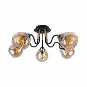 Stropna svjetiljka sa staklenim sjenilom u crnoj i zlatnoj boji Unica - Candellux Lighting