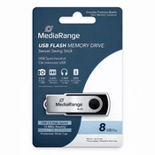 MEDIARANGE 8GB MR908 2.0 highspeed srebrno-crni