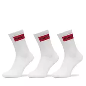 Nogavice Hugo Boss Men-H-3-Pack Qs Rib Label Cc White 43-46