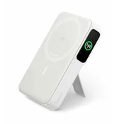 Power bank Anker MagGo (A1654G21) 10000mAh z digitalnim prikazovalnikom, brezžičnim polnjenjem in stojalom - white
