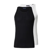 JACK & JONES Majica JWHACAPULCO črna/bela
