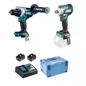 MAKITA Aku sada nářadí DDF492+DTW300 Li-ion LXT 18V/5,0Ah DLX2588TJ