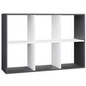 shumee Malax 2X3 ANTRACITNO BELA polica