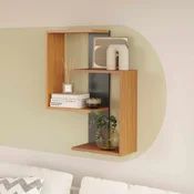 HANAH HOME Zidna polica Lisbon Anthracite Natural