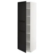 METOD Visoki element s policama, bela/Lerhyttan crno bajcovano, 60x60x200 cm
