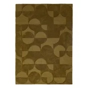 Temno zelena ročno tkana volnena preproga 160x230 cm Gigi – Flair Rugs