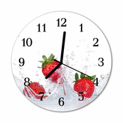 tulup.si Steklena okrogla ura Strawberry fi 30 cm