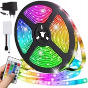 RGB LED TRAK ZUNANJI 230V ZA TV 5M 3528 MOČAN DALJINSKI UPRAVLJALNIK ZA SOBO