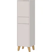 Kremno bela visoka kopalniška omarica v mat dekorju 33x123 cm Arnea – Germania