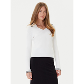 PINKO Pulover Linosa 105418 A2PS Bela Regular Fit