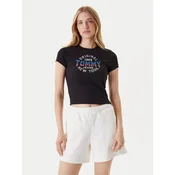 Tommy Jeans Majica DW0DW21421 Črna Slim Fit
