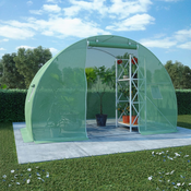 VIDAXL Rastlinjak z jeklenim ogrodjem 4,5m2 300x150x200 cm
