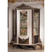 Casa Padrino luxury baroque display cabinet with door cream/dark brown/gold