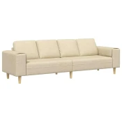 Kauc za dnevni boravak Krema 250 x 77 x 76 cm Poliester