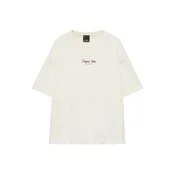 Pull&Bear Majica zelena / rdeča / črna / volneno bela