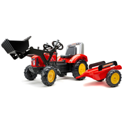 FALK 2020M Supercharger hodni traktor s utovarivačem i sporednim kolosijekom - crveni