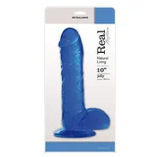 Real Delight gel dildo s priseskom 25 cm moder