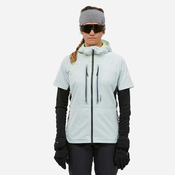 Jakna za skijaško trcanje ženska plavo-žuta