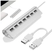 shumee 7-vratni USB 2.0 HUB aluminijast 1x7 razdelilnik