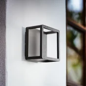 Lucande LED-stenna svetilka za zunanjo uporabo Thorvid, višina 18 cm, črna - Sodobni - črna, prosojna - Aluminij