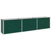 vidaXL Povišana vrtna gredica Zelena 240 x 40 x 55 cm