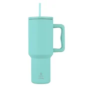 shumee Termo vrček Bermuda Green 1200 ml z metino slamico