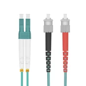 helos LWL OM3 Patchkabel Duplex LSZH 3,0mm LC/ST aqua 3,0m