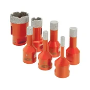 EXTOL Komplet 7 diamantnih vrtalnih kron, premer 6-8-10-12-14-20-35 mm, navoj M14 8802991