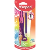 Maped: Mini Cute šestilo, s svinčnikom in adapterjem - vijolična
