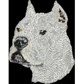 shumee Ameriški pitbul terier, pitbul, ameriški pitbul terier, pitbul, apbt - našitek v obliki psa, vezeni našitek, edinstvena dekoracija nahrbtnika znamke Art-Dog