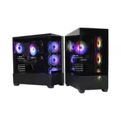 IG Max Kucište za desktop racunar IG-MAX X218B-4F, Mid Tower, Crno