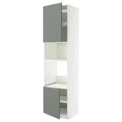 METOD Visoki element za ugradne uredaje, bela/Nickebo mat sivozelena, 60x60x240 cm