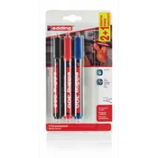 Marker permanentni 1,5-3mm okrugli vrh Edding 300/3boje blister 2+1 gratis