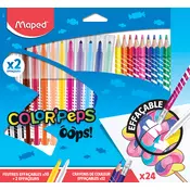 Maped Maped Erasable vlaknasta pisala in barvni svinčniki COLOR, PEPS OOPS, (21656375)