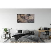 tulup.si Slika na akrilnem steklu Kompas zemljevid 125x50 cm 4 obešalnika