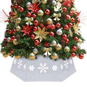 vidaXL Podloga za božićno drvce srebrno-bijela O 68 x 25 cm