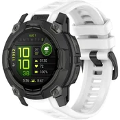 GS Silikonski pašček za Garmin Instinct 3 Solar/Instinct 3 AMOLED 50 mm - bel