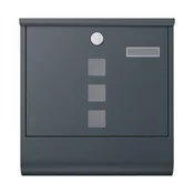 Songmics Poštni nabiralnik XXL 11x37x37 cm antracit