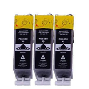Komplet Canon 3 Ă— PGI-550PGBK XL/ PGI550 / 6431B001 kompatibilne kartuĹˇe (3) - 3 Ă— pigmentna ÄŤrna XL