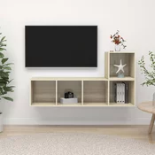 2-dijelni set TV ormarica boja hrasta sonome konstruirano drvo