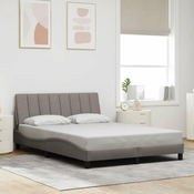 vidaXL Posteljni okvir brez vzmetnice taupe 120x200 cm blago