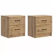 vidaXL Nočna omarica 2 pcs Artisan hrast 43 x 34,5 x 44,5 cm