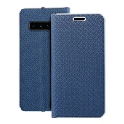 OEM Torbica LUNA Book Carbon za SAMSUNG S10, modra