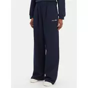 Tommy Hilfiger Spodnji del trenirke Script WW0WW48784 Mornarsko modra Relaxed Fit
