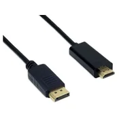 Cabletech Kabel DisplayPort M. - HDMI M., 0,5m